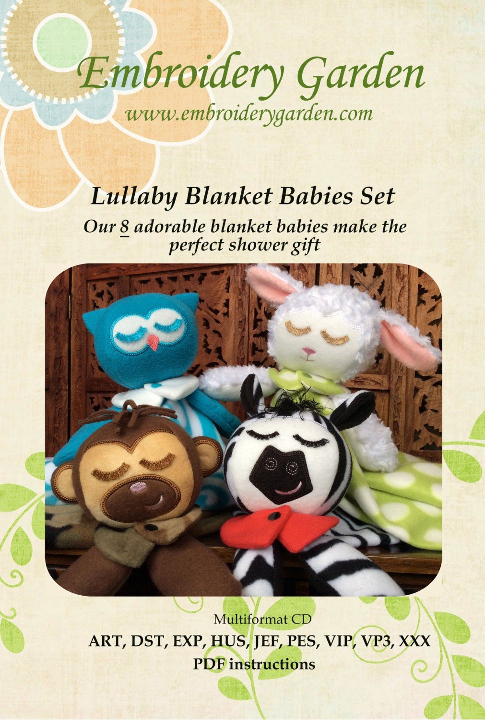 Lullaby Blanket Babies Set Sewing and Embroidery Pattern by Etsy