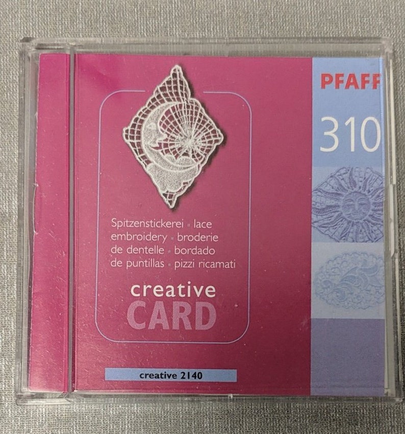 2144 and 2170 Machines in .pcs format Pfaff 310 Lace Embroidery Card For Pfaff 2140