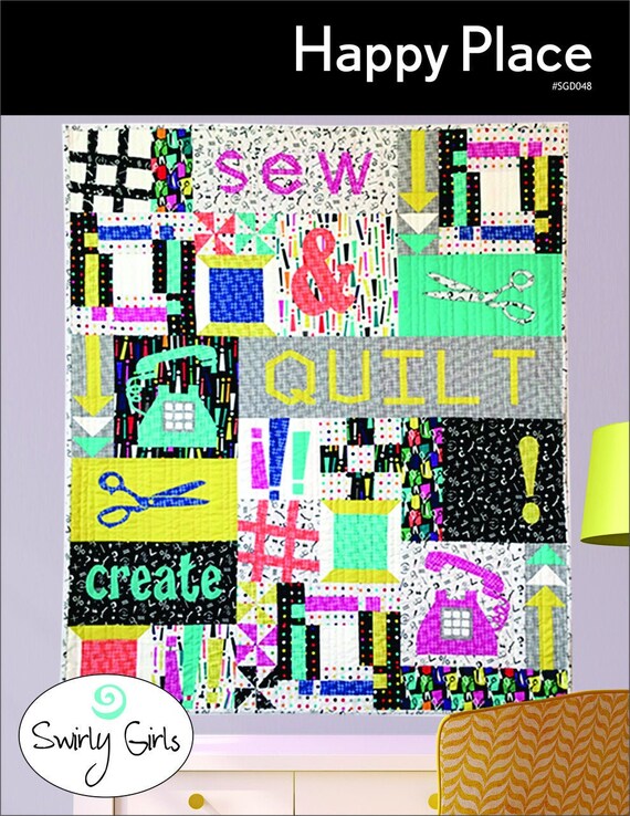 Happy Place Quilt Pattern by Swirly Girls 36 X Etsy
