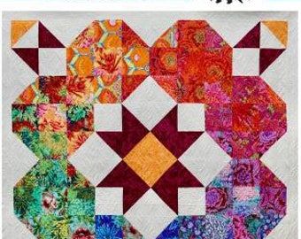 The Big Magenta Star Quilt Pattern by Carolyn Murfit from Free Bird Quilting Designs