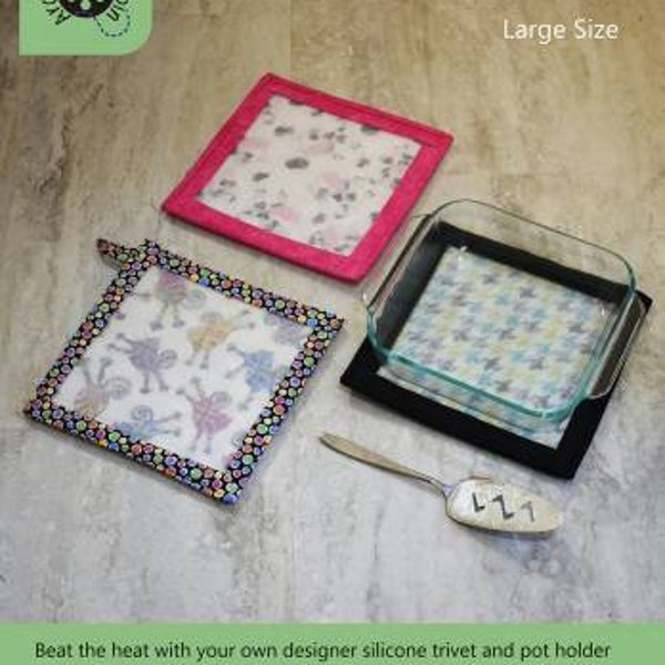 Hot Stuff Large Trivet & Pot Holder Pattern with Silicone Overlay from Around the Bobbin by Lisa Amundson