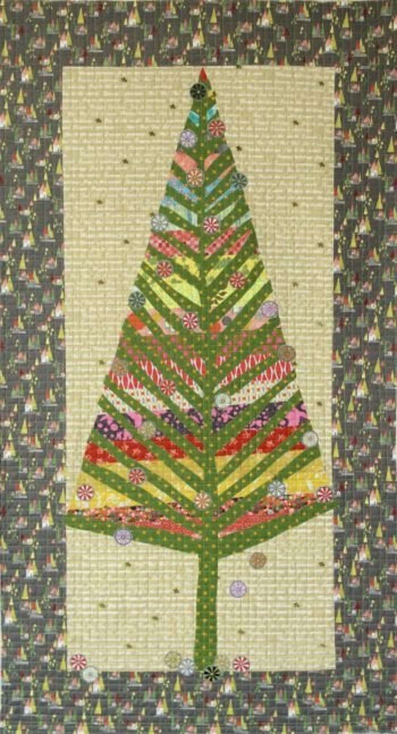 29W X 53L Tree Quilt Pattern by Laura Heine for Fiberworks