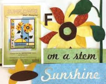 Sunflower Laser Cut Prefused Applique Fabric Kit with Pattern by Quilted Works