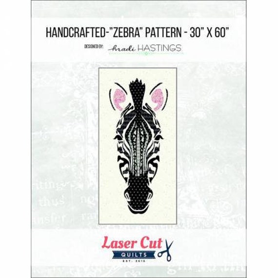 Composed Zebra Applique Quilt Pattern by Madi Hastings for Etsy