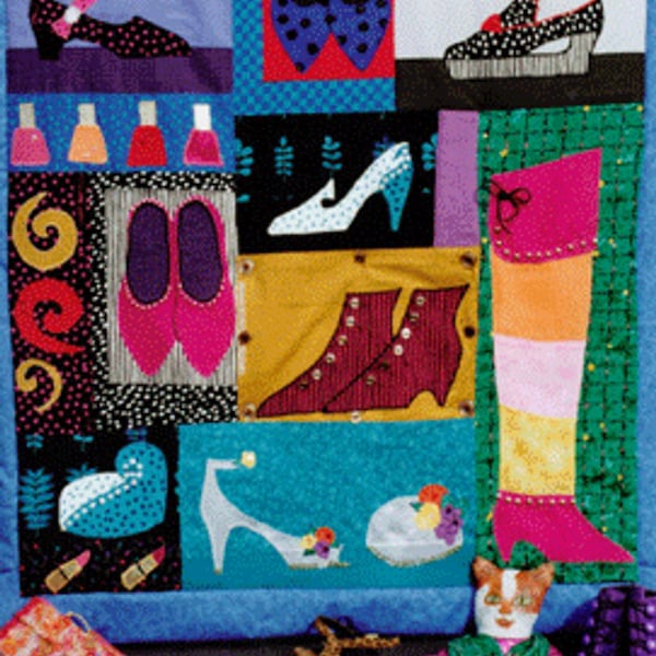 Party Shoes Applique Quilt Pattern #14 from Pavelka Design Studios - Printed in USA-Uncut