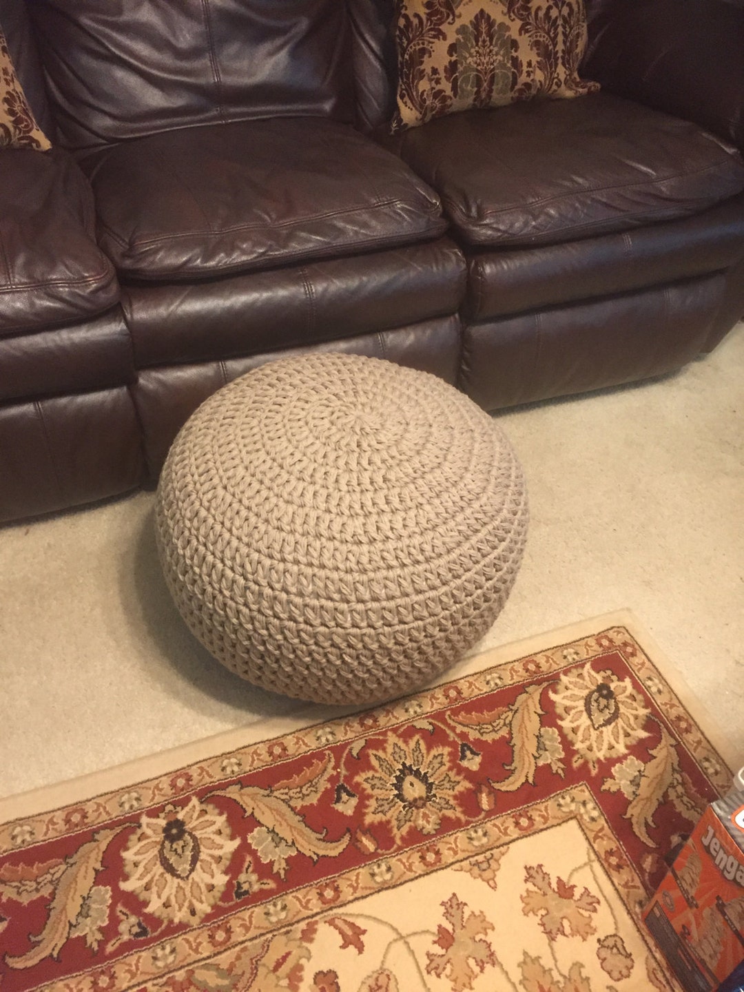 Crochet Pouf Ottoman PDF Pattern Digital Download Only Etsy