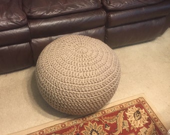 Crochet Pouf Ottoman PDF Pattern - Digital Download Only