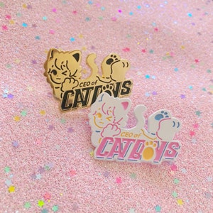 Anime Neko Boy | CEO of CAT BOYs Enamel Pin | Pastel BL