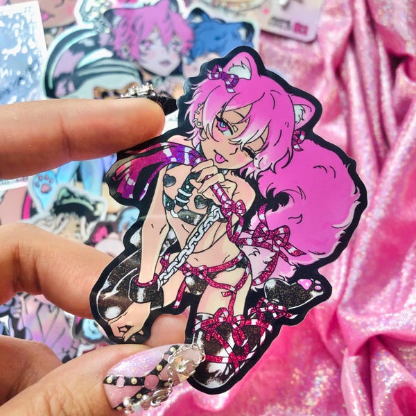 Catboy-stickers | BL leer en linten