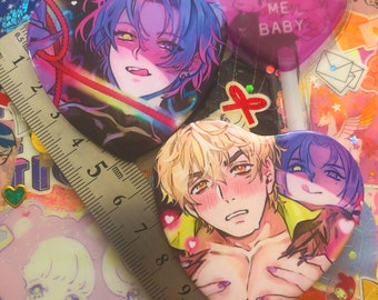 Nu Faschingsknopf | BL yaoi itabag | Anime Fanart Pin Anstecker