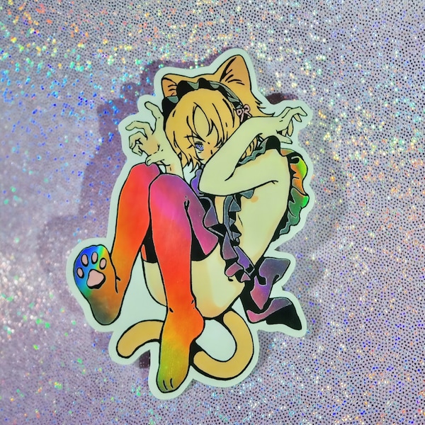 Adesivi Catboy / Olografici / Grembiule