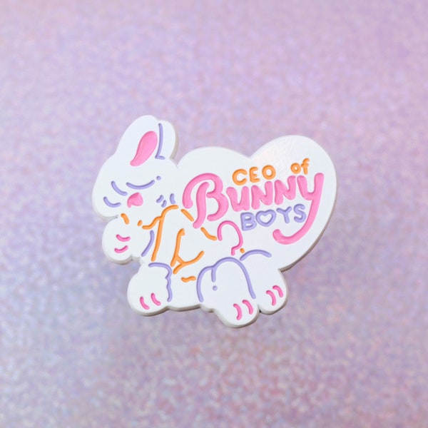 Anime Bunny Boy | CEO of Bunny BOYs Enamel Pin | Pastel BL