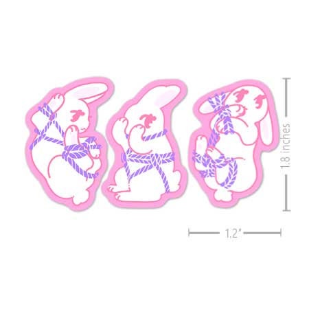 Rope Bunny Sticker Set Shibari Kinky Laptop Sticker - Etsy Canada