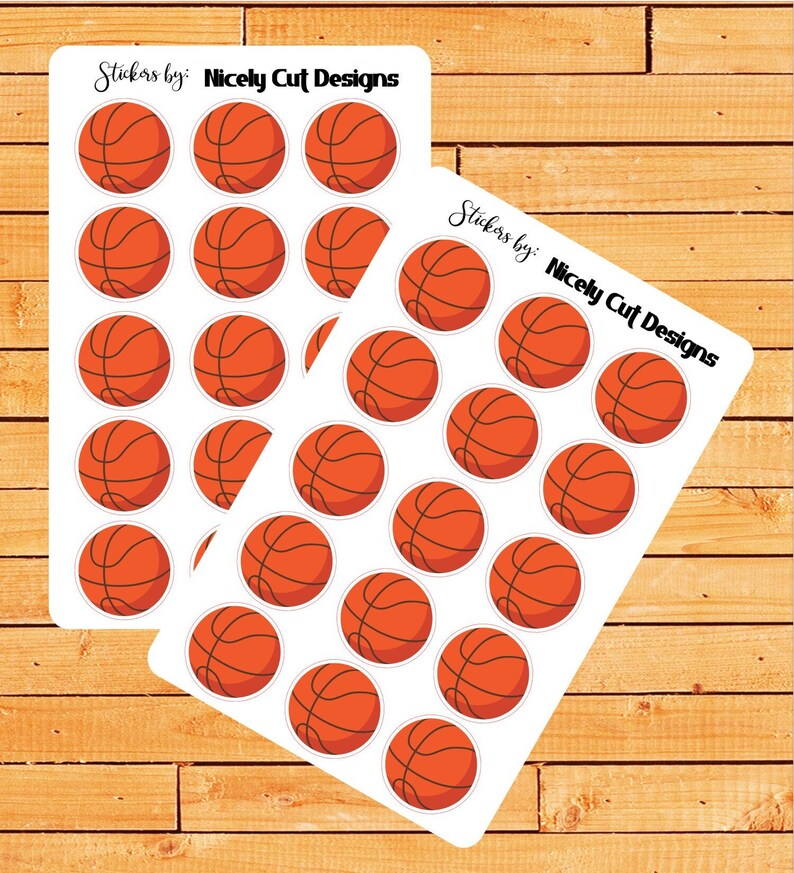 Sticker Note Designs Basketball Basketball Stickers, Sports Theme Party Favors, 30 Paper Stickers - Etsy