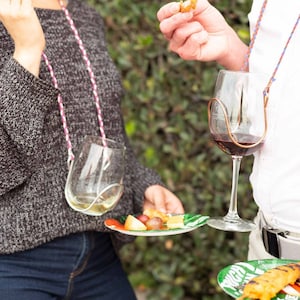 Wine and beer Accessory - Wine Glass Necklace best gift under 15, festival fashion