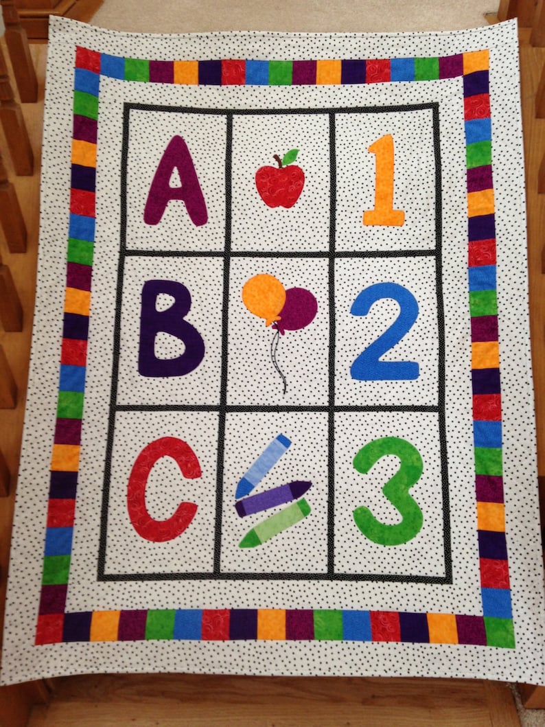 ABC/123 Baby Quilt Pattern Etsy
