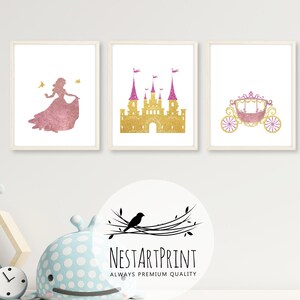Snow White Prints Set, Fairy Tale Wall Art, Nursery Decor, Kids Room Decor, Princess Art, Magical Artwork NAP93