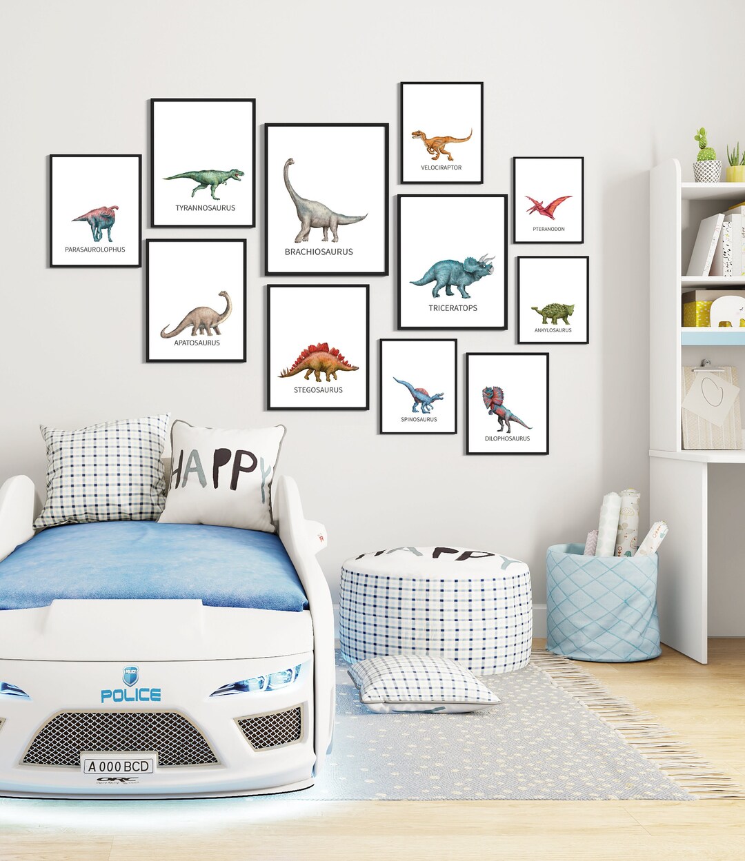 Dinosaur Prints, Set of 11, Nursery Dinosaur Art, Boy Room Wall Art ...
