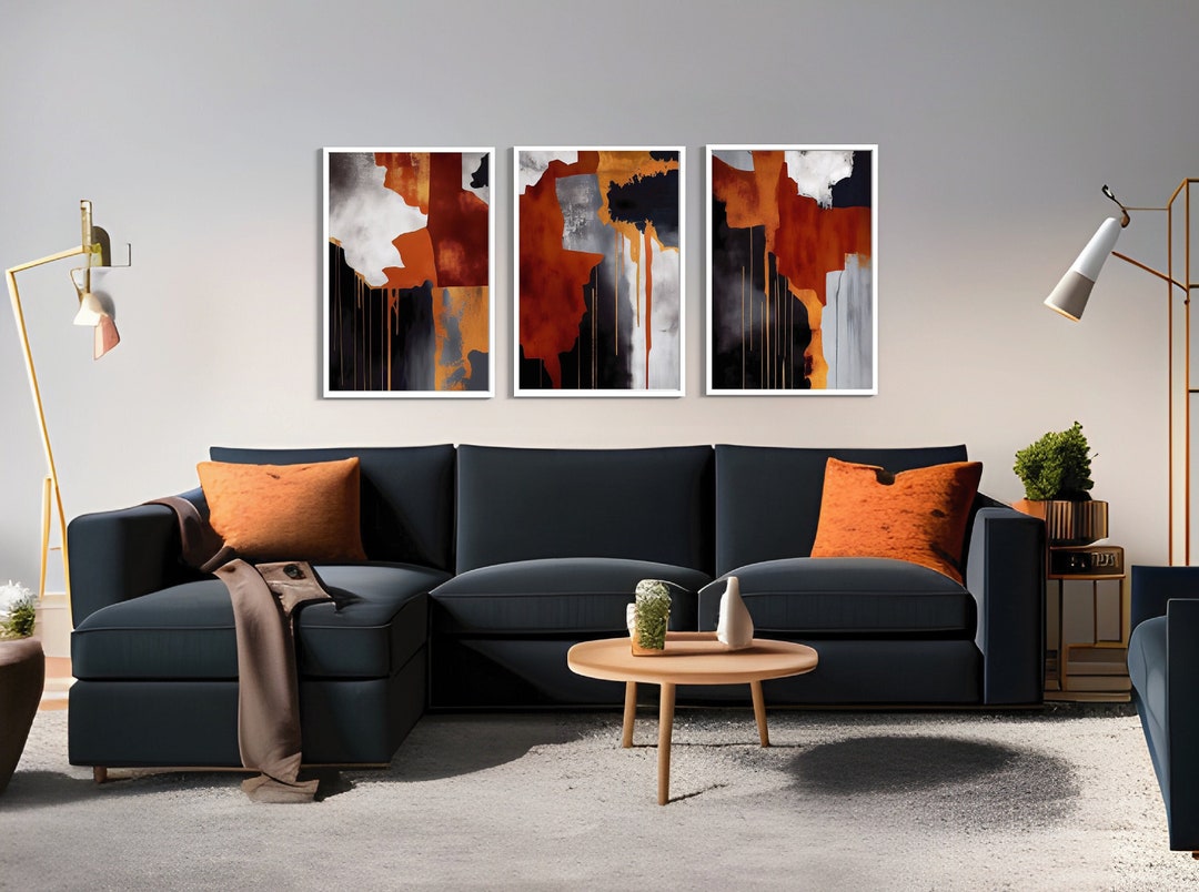 Modern Neutral Abstract Gallery Wall Art Set of 3 Neutral Nordic Prints ...