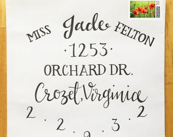 Wedding Calligraphy - Custom Hand Drawn Lettering and Styles: Poppy