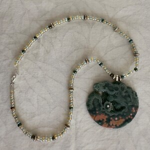 Green and Orange OCEAN JASPER Necklace
