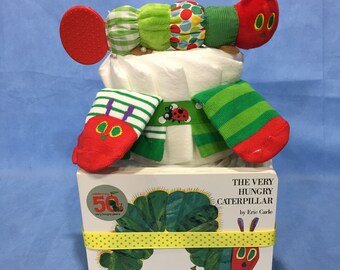 caterpillar diaper cake