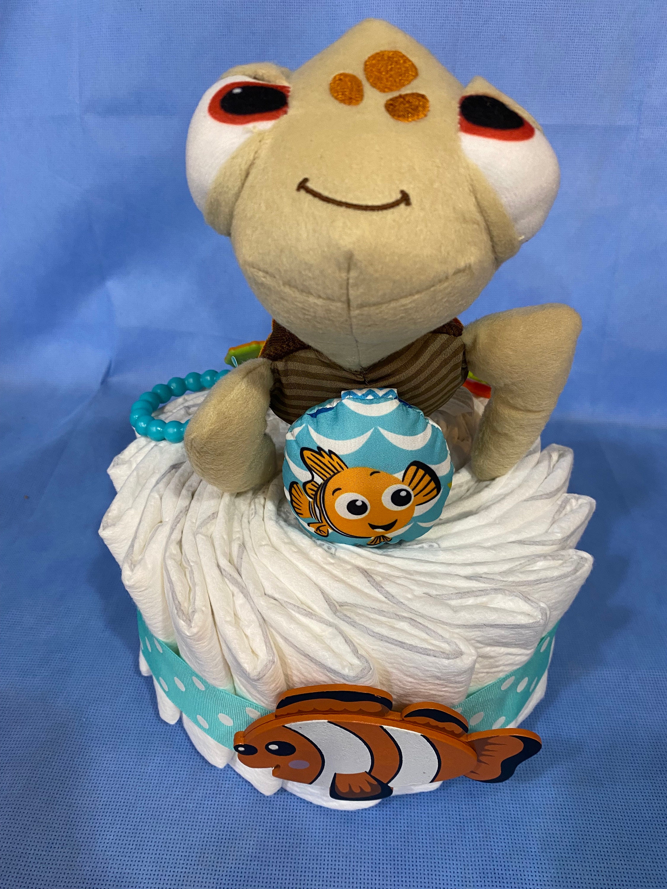 Disney's SQUIRT the Turtle From finding Nemo Developmental Activity Toy  Diaper Cake Gender Neutral Baby Gift or Shower Centerpiece -  UK