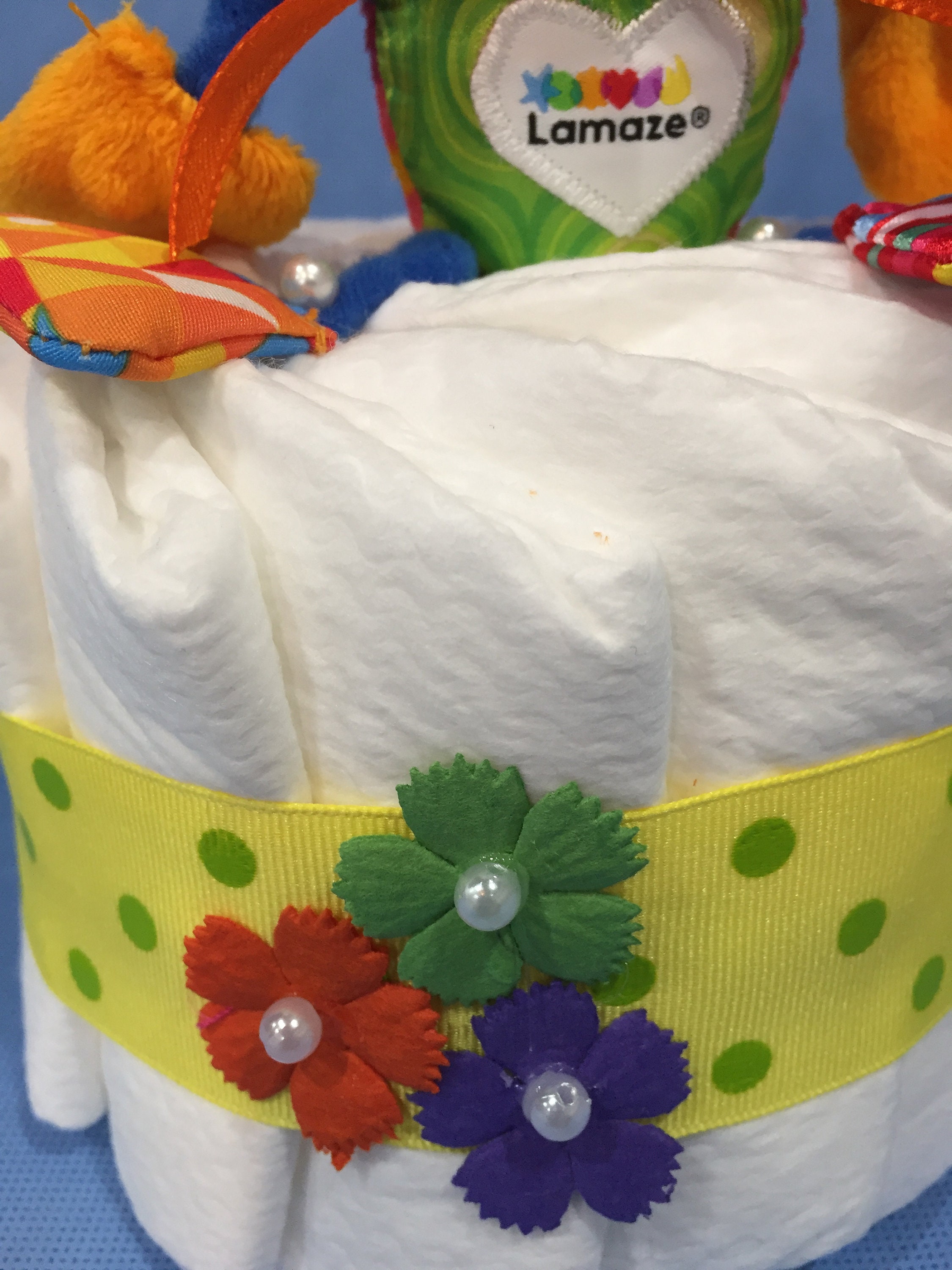 Mini Bunny Teether Rattle Diaper Cake Lamaze Bella Bunny Etsy France