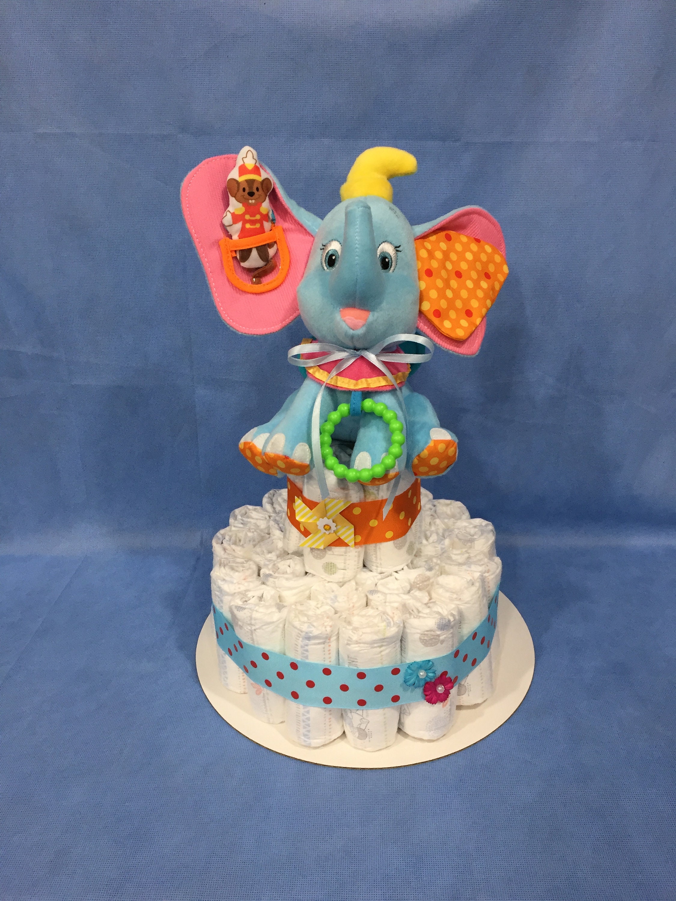 Disney Dumbo Developmental Activity Toy Diaper Cake 2 Tier Etsy