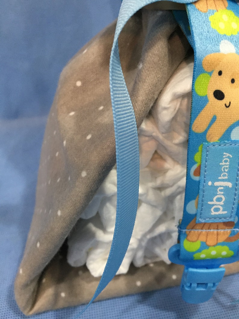 Sale Mini Gray Stork Bundle with Blanket /& Pacifier Holder Gender Neutral Baby Gift Gift Wrapped! Affordable Small Box Shipping