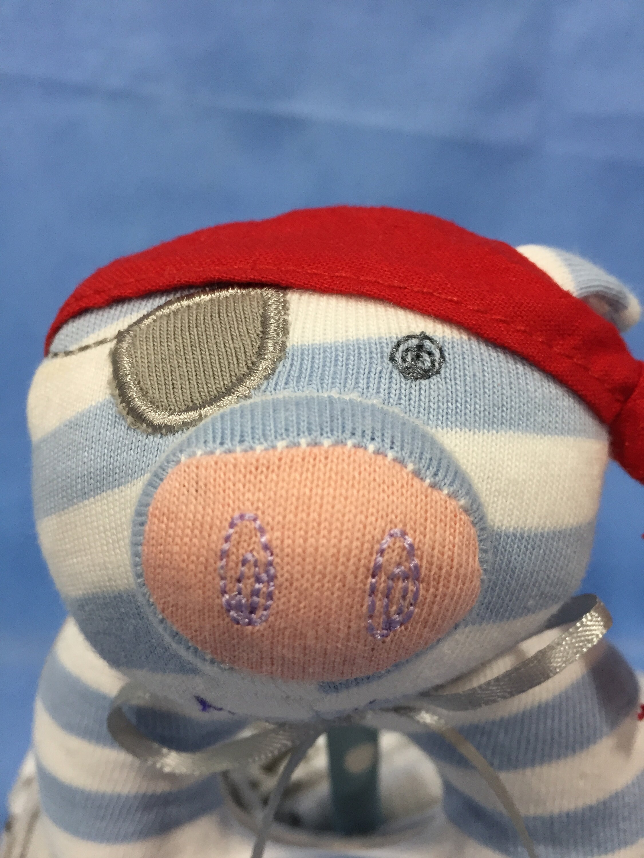 Pirate Rattle Mini Pirate Pig Rattle by Organic Farm Buddies Diaper Cake with Honest ...