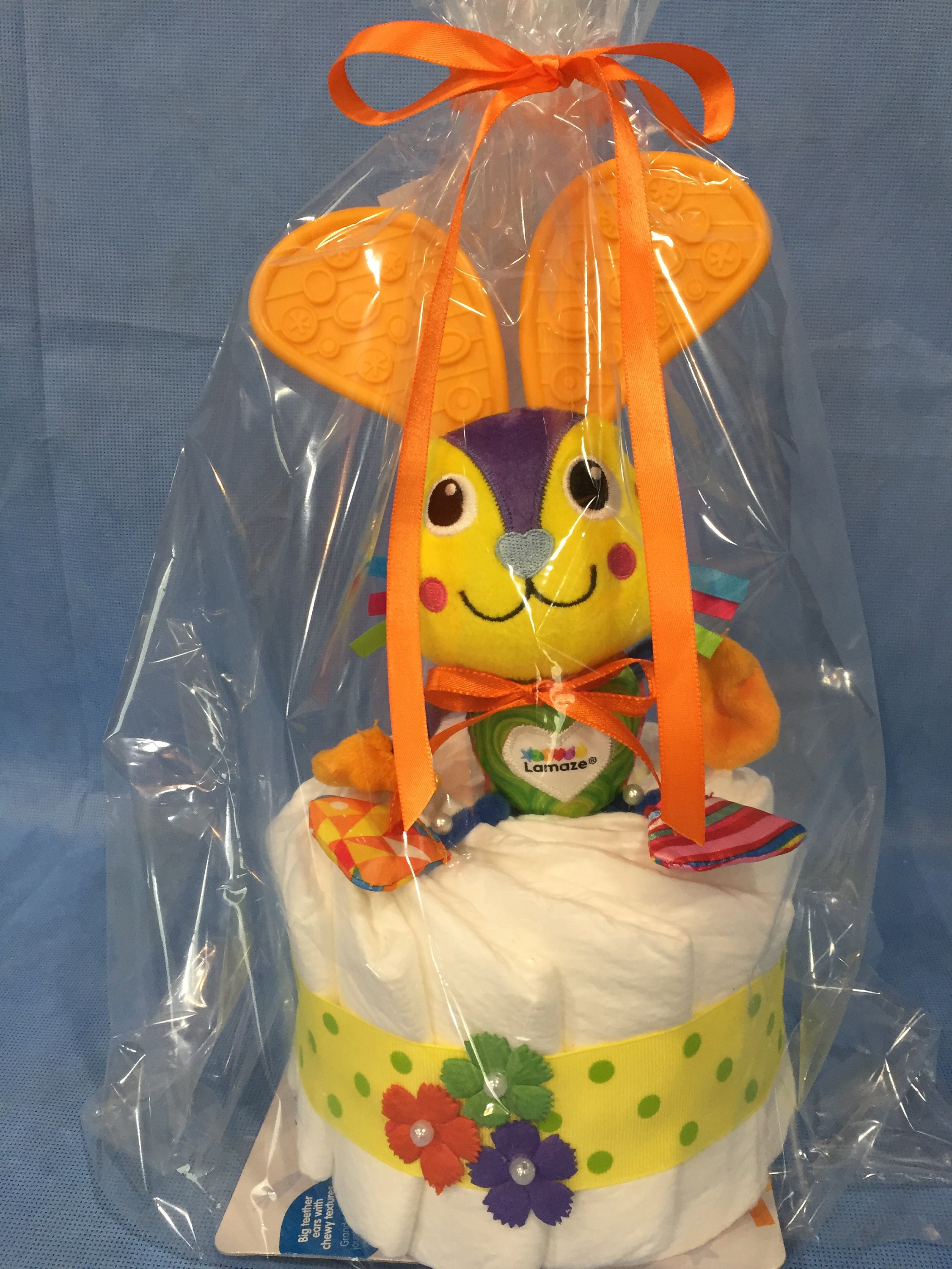 Mini Bunny Teether Rattle Diaper Cake Lamaze Bella Bunny Etsy France