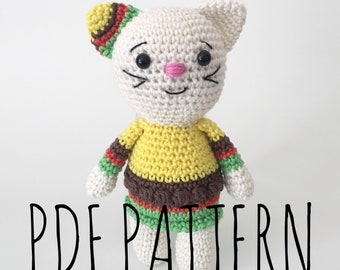 CROCHET TACOCAT PATTERN, crochet cat pattern, amigurumi tacocat pattern, amigurumi cat pattern, digital crochet pattern