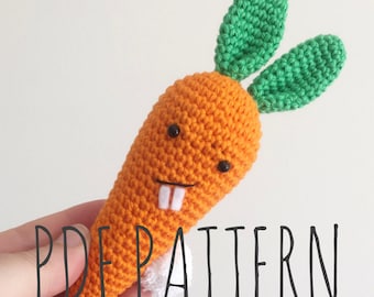 CARROT BUNNY PATTERN, crochet carrot bunny, amigurumi carrot bunny, digital crochet pattern, crochet pdf pattern, amigurumi pdf pattern