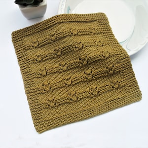 Adria Dishcloth Knitting Pattern: Textured Knit Face Cloth (PDF Pattern)