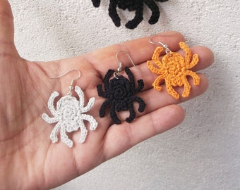 crochet earrings pattern Spider, web earrings, halloween jewelry, crochet jewelry pattern, easy crochet pattern, diy jewelry gift