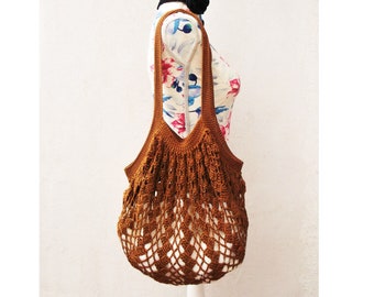 Crochet bag pattern, French bag PDF, Beach bag, market tote