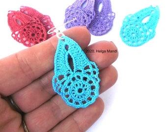 crochet earrings pattern Lace, crochet jewelry, gift for crocheter