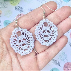 micro crochet Skull earrings - instant download PDF