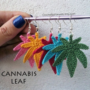 crochet earrings pattern, crochet jewelry, crochet tutorial, diy crochet gift, crochet leaf