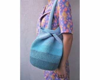 Simple Knot Bag CROCHET PATTERN, Japanese Knot Bag, Crochet handbag, Bucket bag, tote bag, easy crochet pattern