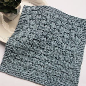 Marsonia Dishcloth Knitting Pattern: Textured Knit Face Cloth (PDF Pattern)