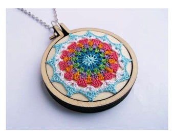 Crochet Mandala Pendant Necklace Pattern (PDF Pattern)