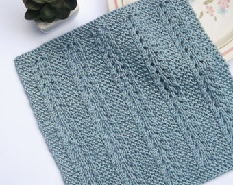 washcloth knitting pattern - face cloth - easy knit - instant PDF pattern