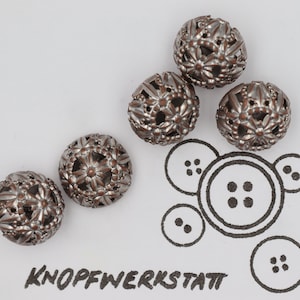 6 metal buttons 18 mm, button, traditional buttons, button, buttons, shank button, delicate ornament, metal button, edelweiss, blouse button, ball button,