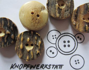 sewing button horn button, buttons cute buttons 5 Horn Knobs 25 mm costume buttons buttons craft button