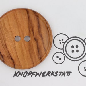 1 wooden button 51 mm, buttons, wooden buttons, button, buttons, sewing button, craft button, wooden button, coat buttons, natural material, 2 hole button