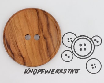 1 wooden button 51 mm, buttons, wooden buttons, button, buttons, sewing button, craft button, wooden button, coat buttons, natural material, 2 hole button