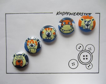 5 Stoffknöpfe 23mm,Buttons,Kinderknöpfe,Tasten,Schaltflächen,Stoffknopf,Stoffknöpfe,Knopf,Knöpfe,Sewing Button,Craft Button,Giraffe, Zoo