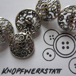 5 Metallknöpfe 15 oder 20mm, Buttons, Trachtenknöpfe, Tasten, Schaltflächen, Knopf, Knöpfe, Sewing Button, Craft Button ,cute,metal button